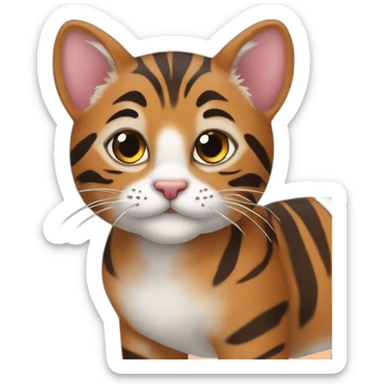 Chaton marron tigré sticker