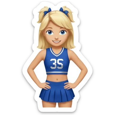 Blonde , blue eyes , Seattle , cheerleader , whole body sticker