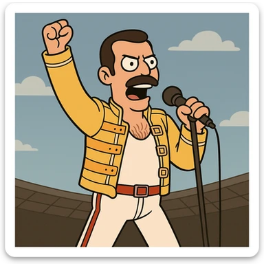 The people Queen at Wembley Freddie Mercury sticker