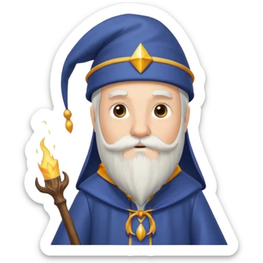 wizard with cook hat sticker