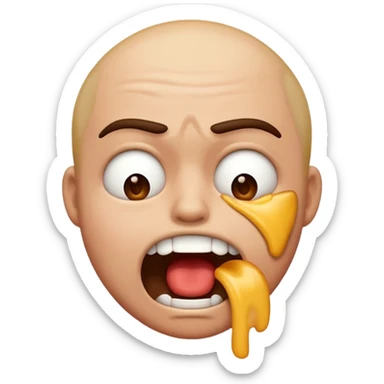 emoji choking it's throat with its own hands sticker