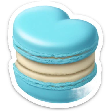Light blue macaroon in shape of heart 🩵  sticker