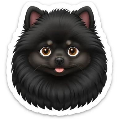 Black Pomeranian Spitz sticker