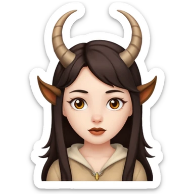 diablita con cachos sticker