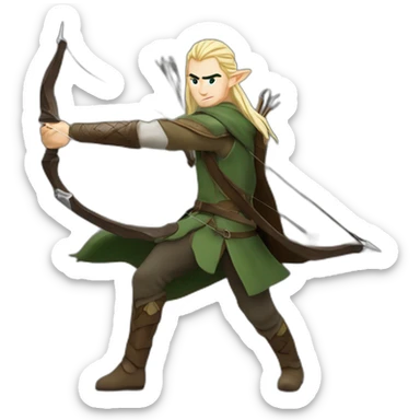 Legolas-disparando-flechas-foto-real sticker