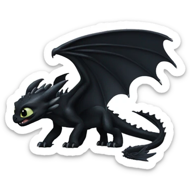 Toothless the Night Fury dragon sticker