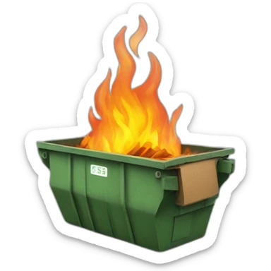 dumpster-fire sticker