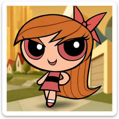 Make subtle changes to the eyes and mouth to give a gentle, slightly scary look with a more intense stare and a hint of a mischievous grin. Keep the picture quality, colors, and style exactly the same. No other changes. sticker