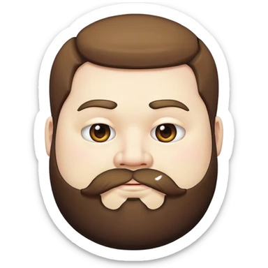 fat emo guy with beard pose sticker