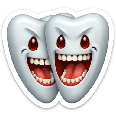 Hungry teeth sticker