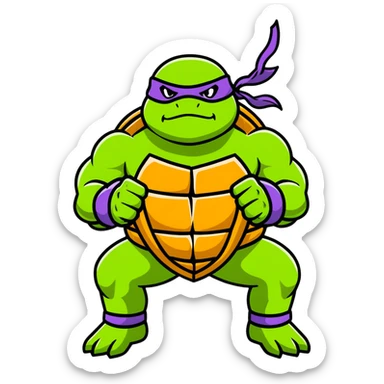Hun from Teenage Mutant Ninja Turtles, muscular gang leader sticker
