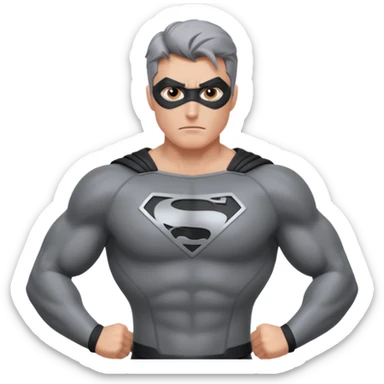 Gray superhero  sticker