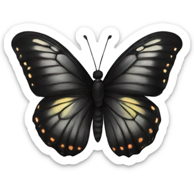 Butterfly pretty black sticker