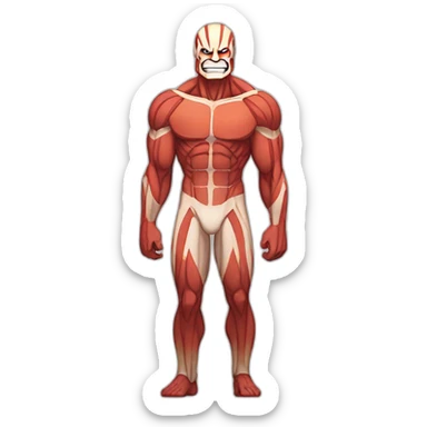 Colossal titan in gay pride sticker