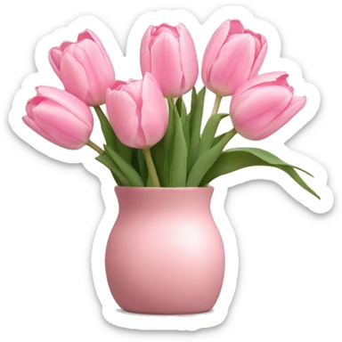 Pastel pink tulips sticker