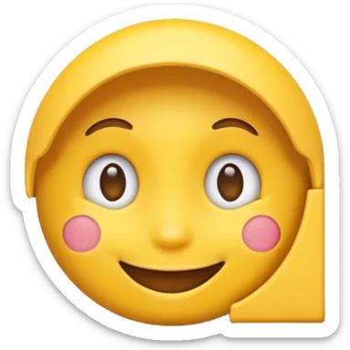 emoji peeking around a corner sticker