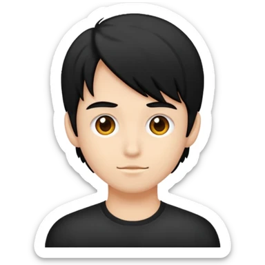 seorang laki dengan mata berbintang bintang. buatlah hanya kepala saja sticker