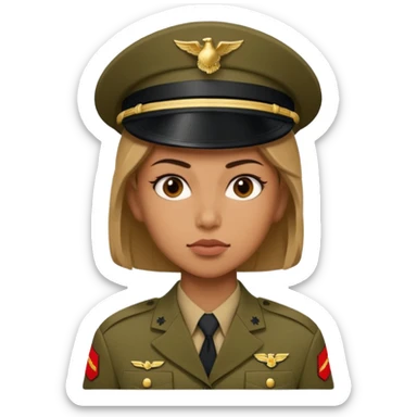 Female US Marine soldier sticker