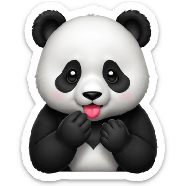 Panda blowing kisses  sticker