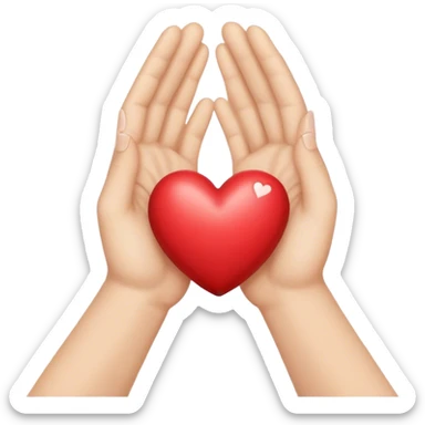 Hands with your heart sticker