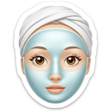 a white skincare beauty mask pack for face sticker