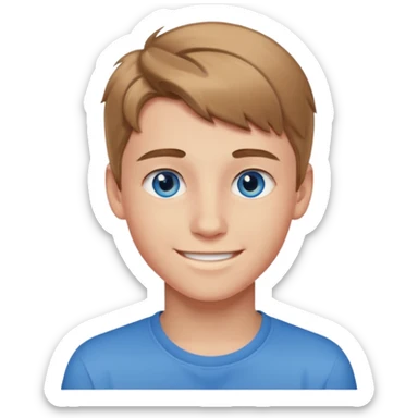 niño guapo adolescente de ojos azules sonriendo ENAMORADO sticker