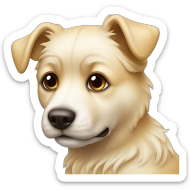 Kleine hond blond sticker