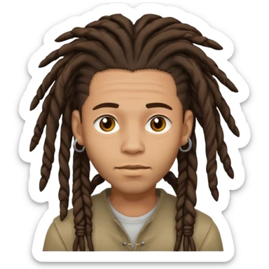 Lightskin Animoji male with dreads  sticker