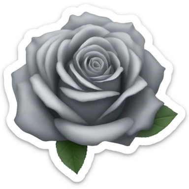 gray rose sticker