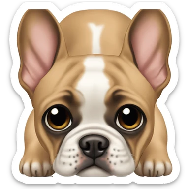 Tan and black French Bulldog sticker