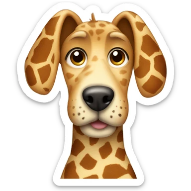 dog wearing giraffe jumper  sticker