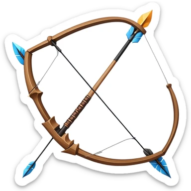 A bow with arrows sticker