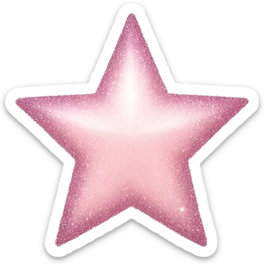 pale pink star sparkle sticker