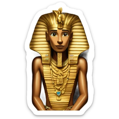  Pharaoh  in gold coffin egypt sticker
