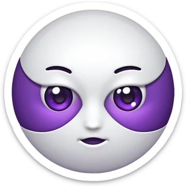 bola branco e roxa sticker