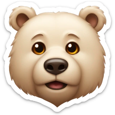 Bear with heart eyes sticker