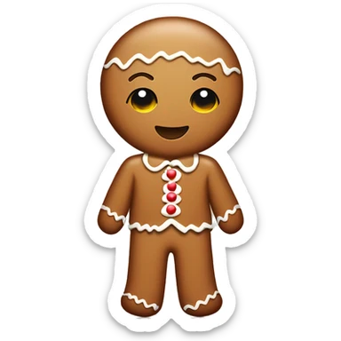 Coquette gingerbread man sticker