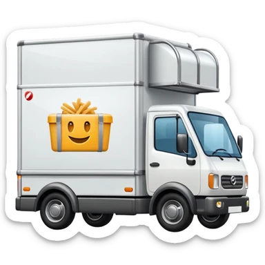 food delivery  lorry sticker