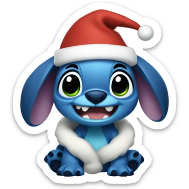Stitch at Xmas sticker