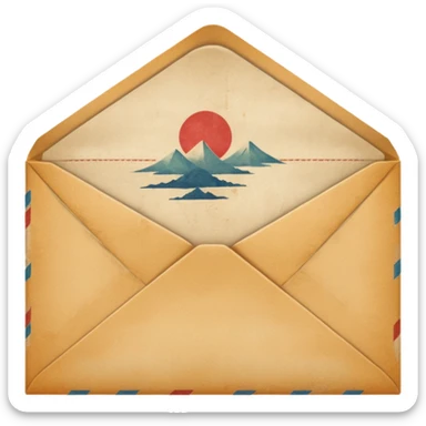 An ancient Japanese envelope sticker