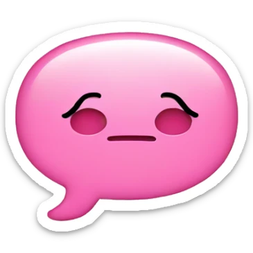 Cute pink speech bubble  sticker