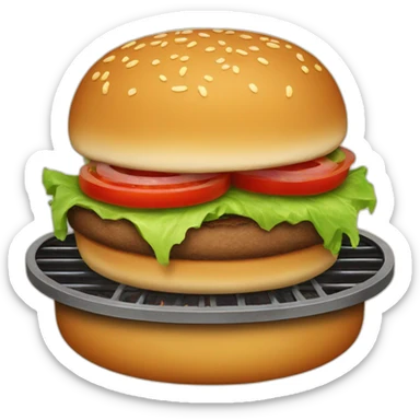 Burgers on grill  sticker