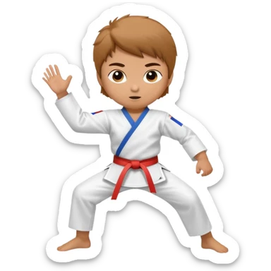 Taekwondo pose Kid  sticker