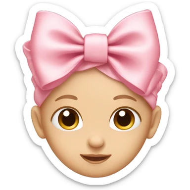 Baby pink bow sticker