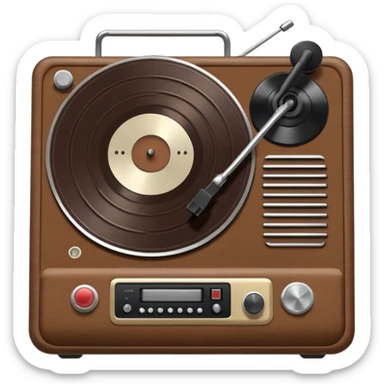 Corduroy record player ribbed texture sticker