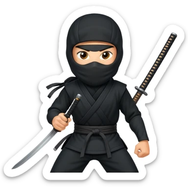 ninja posing sticker