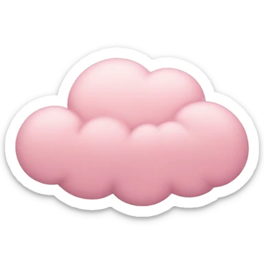 pastel pink cloud sticker