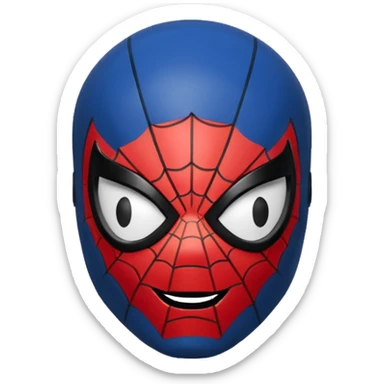 Spiderman Lego head full black not red sticker