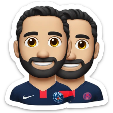 Adil Rami trait sourcils maillot psg sticker