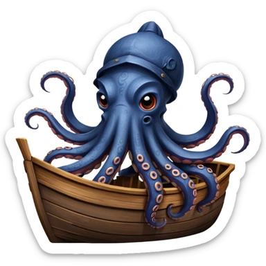 Kraken – Giant octopus with tentacles wrapping a ship sticker